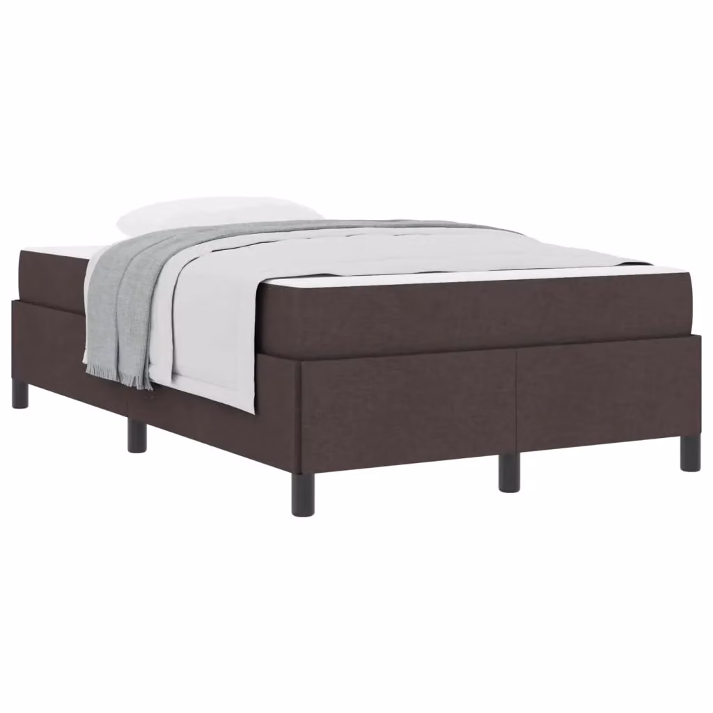 Letto a molle vidaXL in tessuto marrone con struttura in legno e metallo L/P/H: 120 x 200 x 191 cm – 2