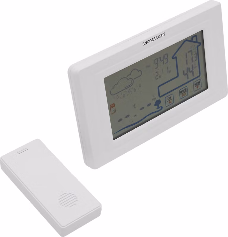 CTM HT0109 Stazione meteo wireless con igrometro, bianco