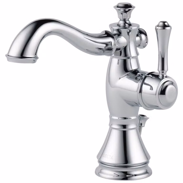 Miscelatore monocomando per lavabo, finitura cromata, con tappo a salvagoccia
