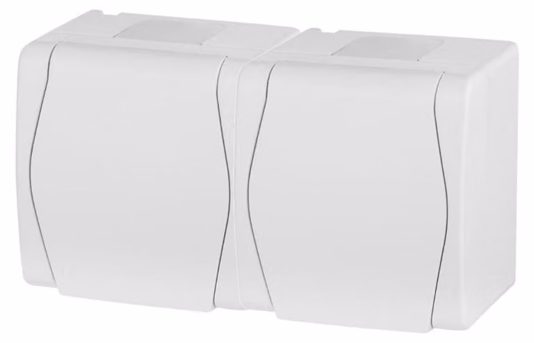 CB Elektro Presa doppia per ambienti umidi IP44 bianca HERMES