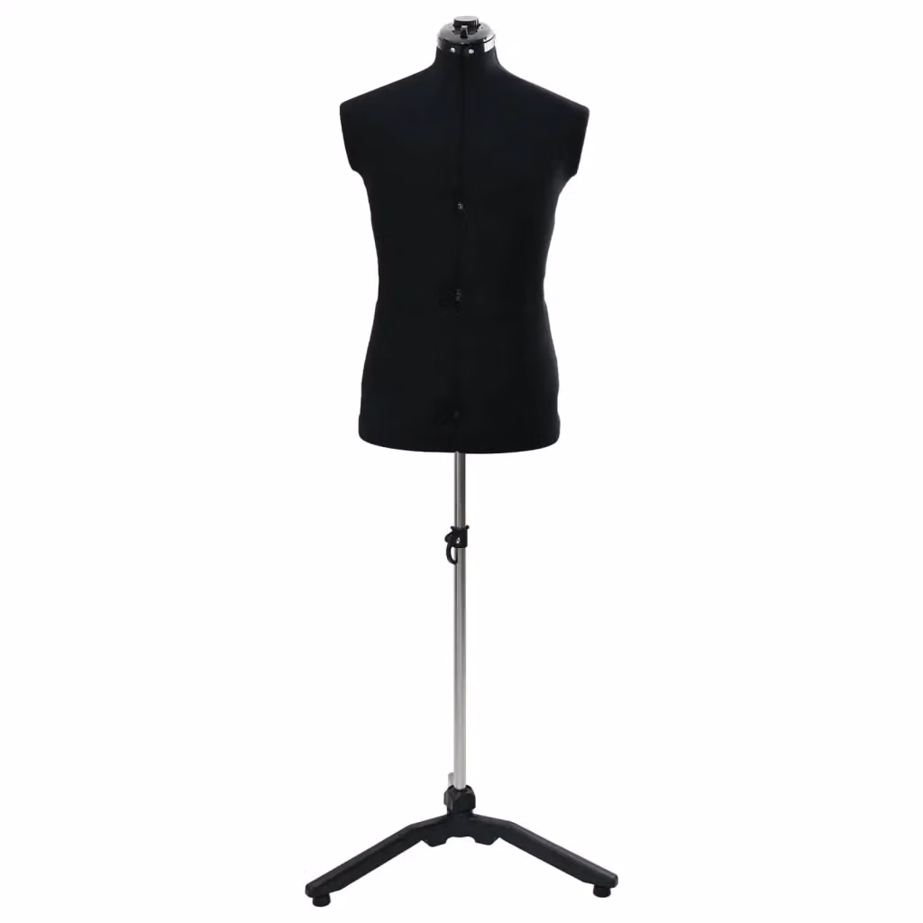 Manichino maschile regolabile vidaXL colore nero in plastica – 2