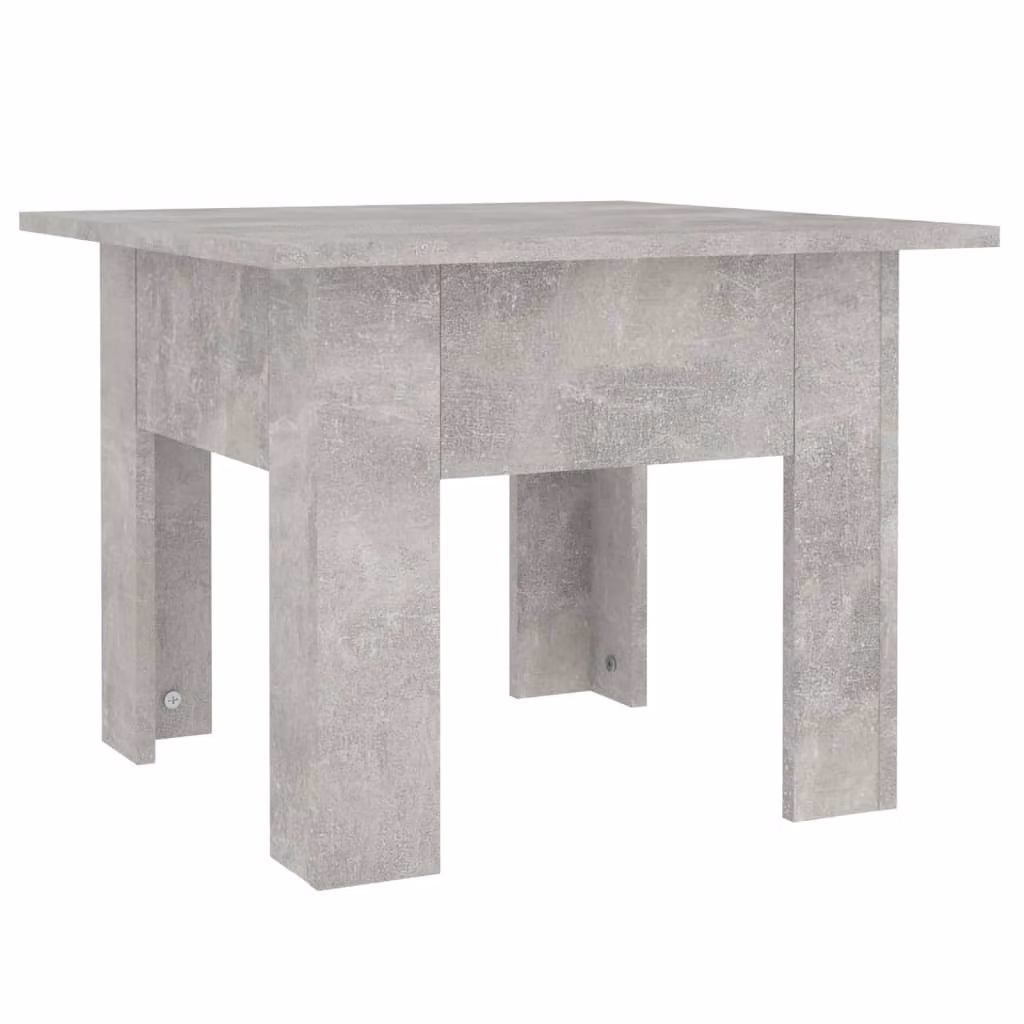Tavolino da Caffè Grigio Cemento 55x55x42 cm in Truciolato