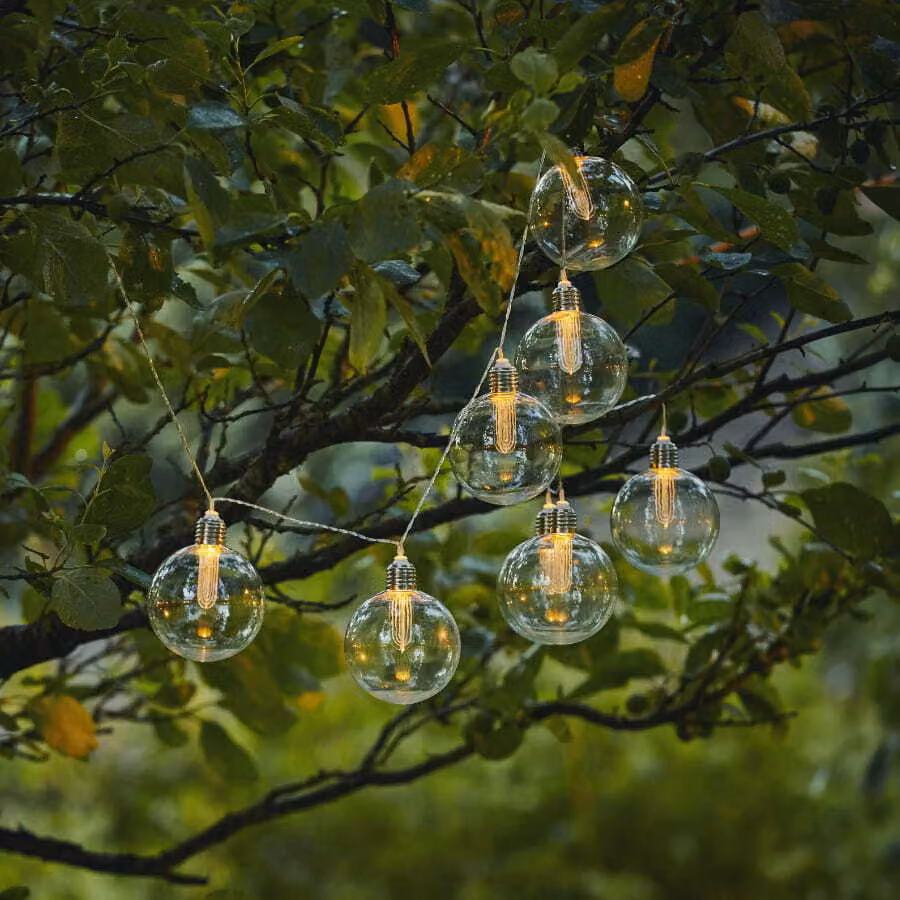 CHANIA ghirlanda solare da giardino 8 luci LED IP44
