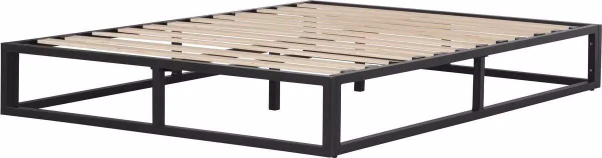 Struttura letto in metallo 160 x 200 cm - Nero
