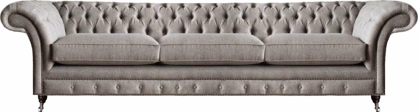 Luxus Sitzmöbel Design Chesterfield Sofa Dreisitze Wohnzimmer Couch