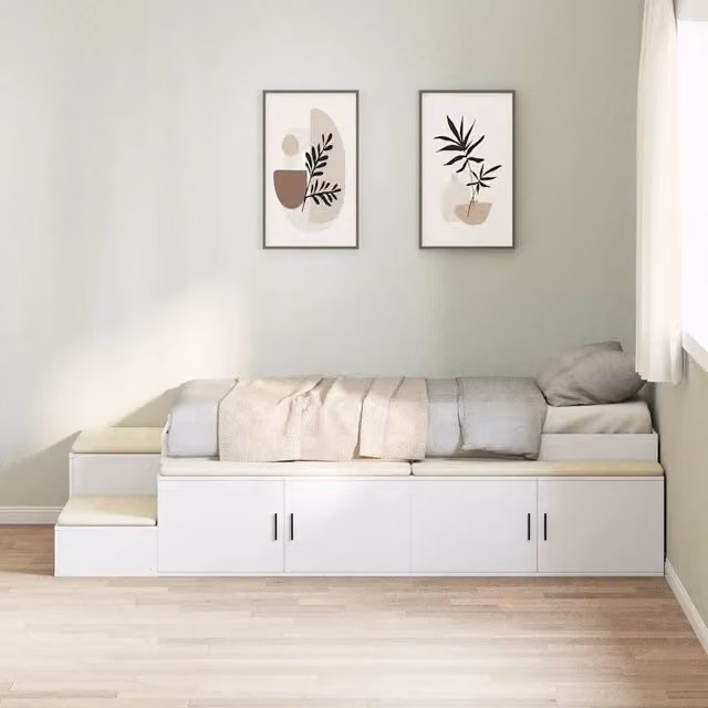 Struttura letto con contenitore Bianco 80 cm 3335573