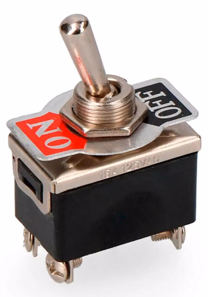 Interruttore bipolare con corno in metallo 10A 250V [E3-45053]