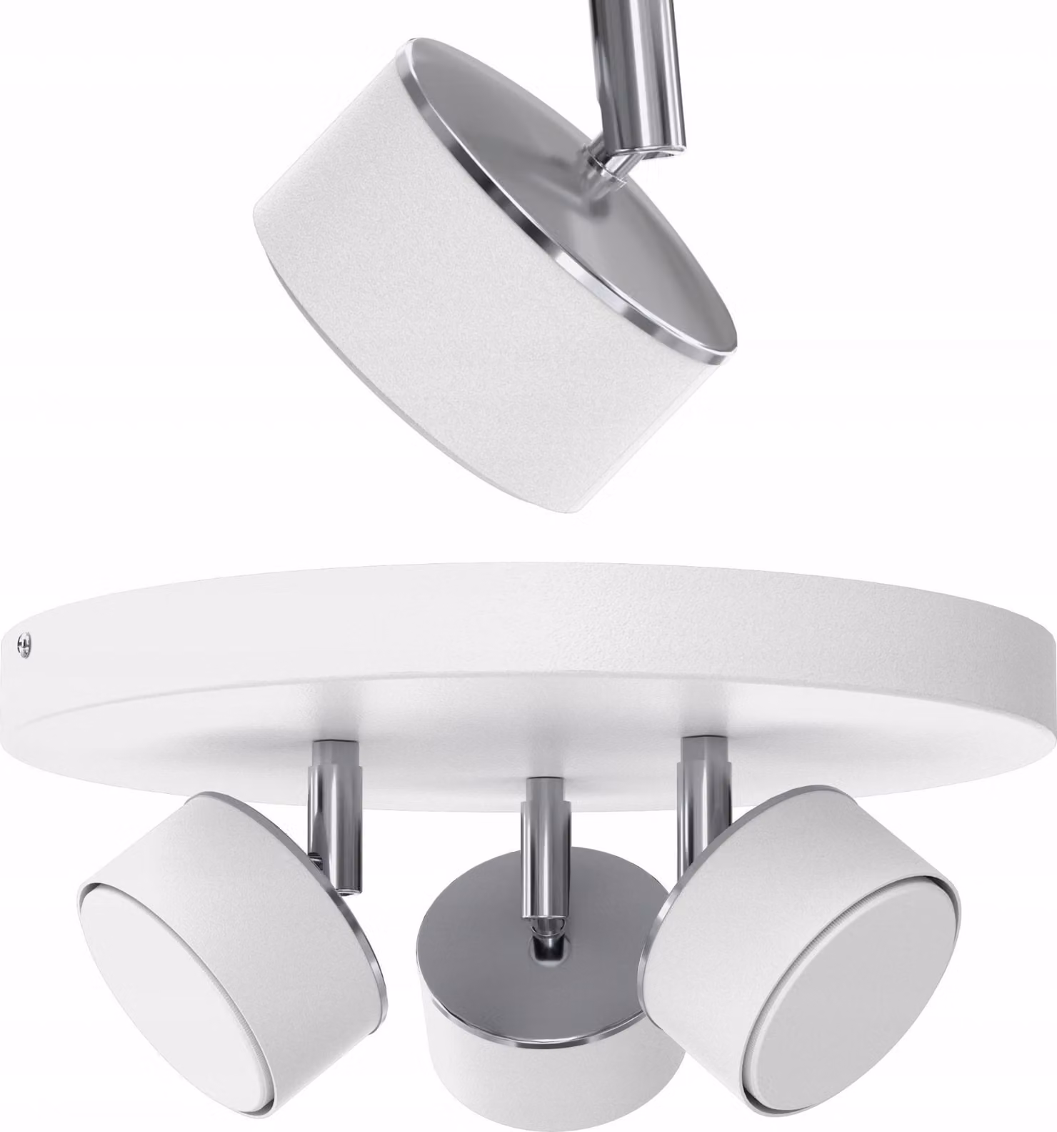 Plassa Plafonniere Spotlight Bianco Cromo Led Mobile Gx53 Polacco 3 Punti Lampada
