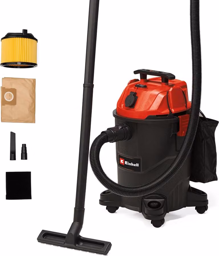 Einhell EINHELL TC-VC 1825 A, aspirapolvere a umido/asciutto rosso/nero