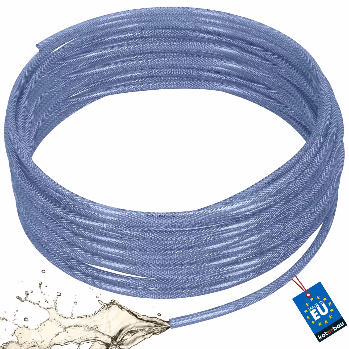 KOTARBAU® Tubo Aria Compressa ø 8 mm / 2,5 mm Tubo Acqua 50 m Tubo Trasparente Flessibile PVC Blu