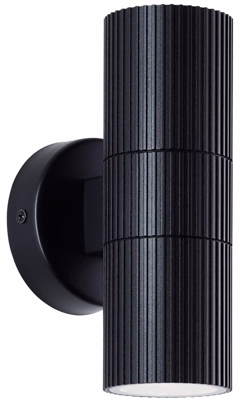 Brilliant 40921/06 Lampada da parete esterna Keola, alluminio/vetro, colore nero. Adatta per sorgenti luminose LED