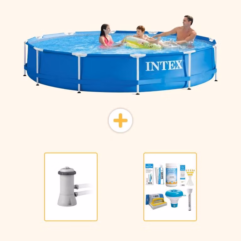Piscina autoportante rettangolare - 366x76 cm - 3 pezzi - Modello S21341