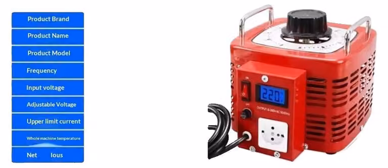 Trasformatore variabile, intervallo di tensione regolabile, elevata potenza in uscita, display digitale da 3000 V, spina UE-a