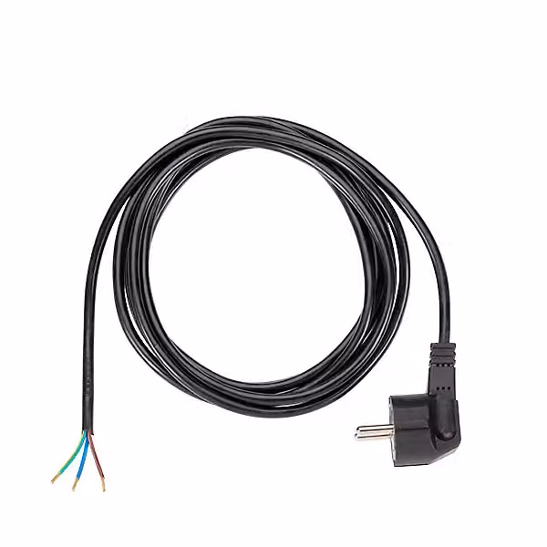 Cavo di alimentazione BACHMANN lunghezza 2 m grigio, H03VV-F 3G0,75