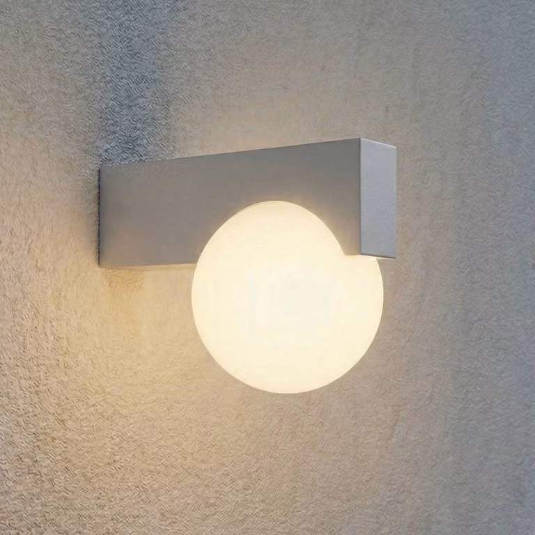 Applique da esterni a LED Vijon Lucande, Alluminio / Grigio / Zincato, Alluminio, Moderno, Applique LED da esterni