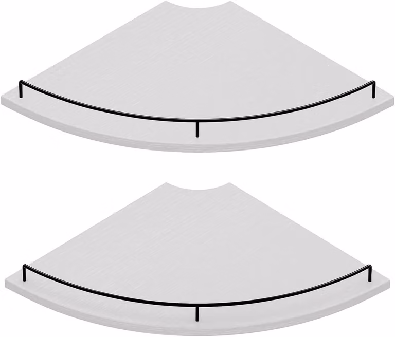 Scaffale angolare da parete, a 2 ripiani, 30 cm, in legno, per la cucina