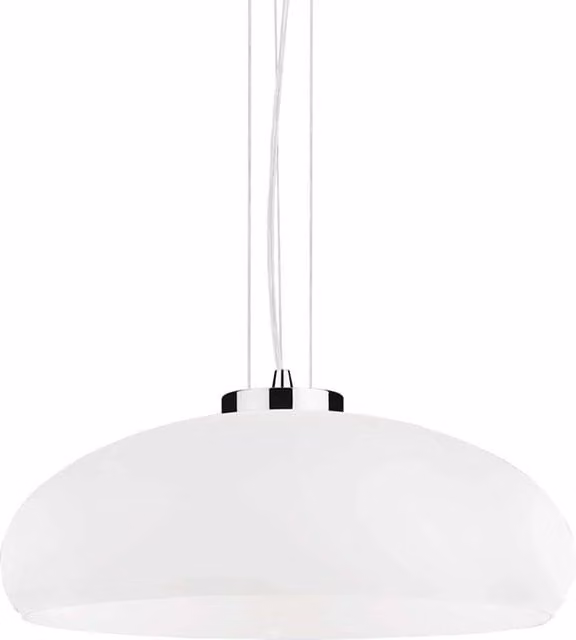 Lampada A Sospensione 1 Luce Aria In Vetro Soffiato Bianco