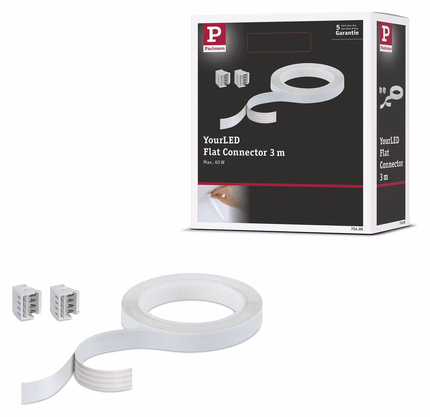 Paulmann YourLED Flat, connettore da accorciare, colore bianco
