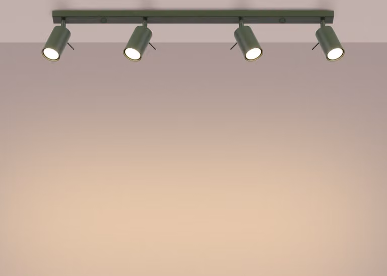 Lampada da soffitto MIRAX 4 GU10 Verde oliva LUMILO