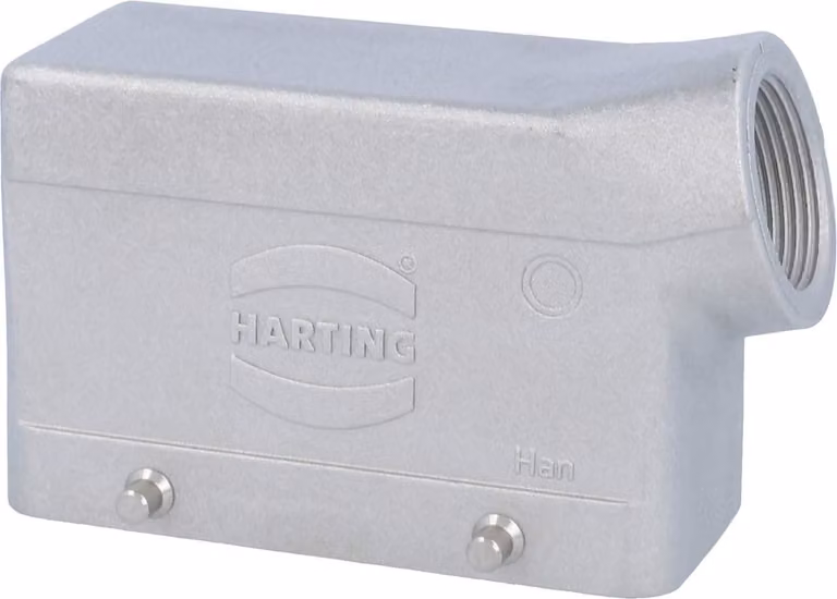 HARTING Han 16B EMC / High Temp Contenitore a manicotto basso, 1xPG21 uscita cavo laterale, per 2 staffe (nella parte inferiore)