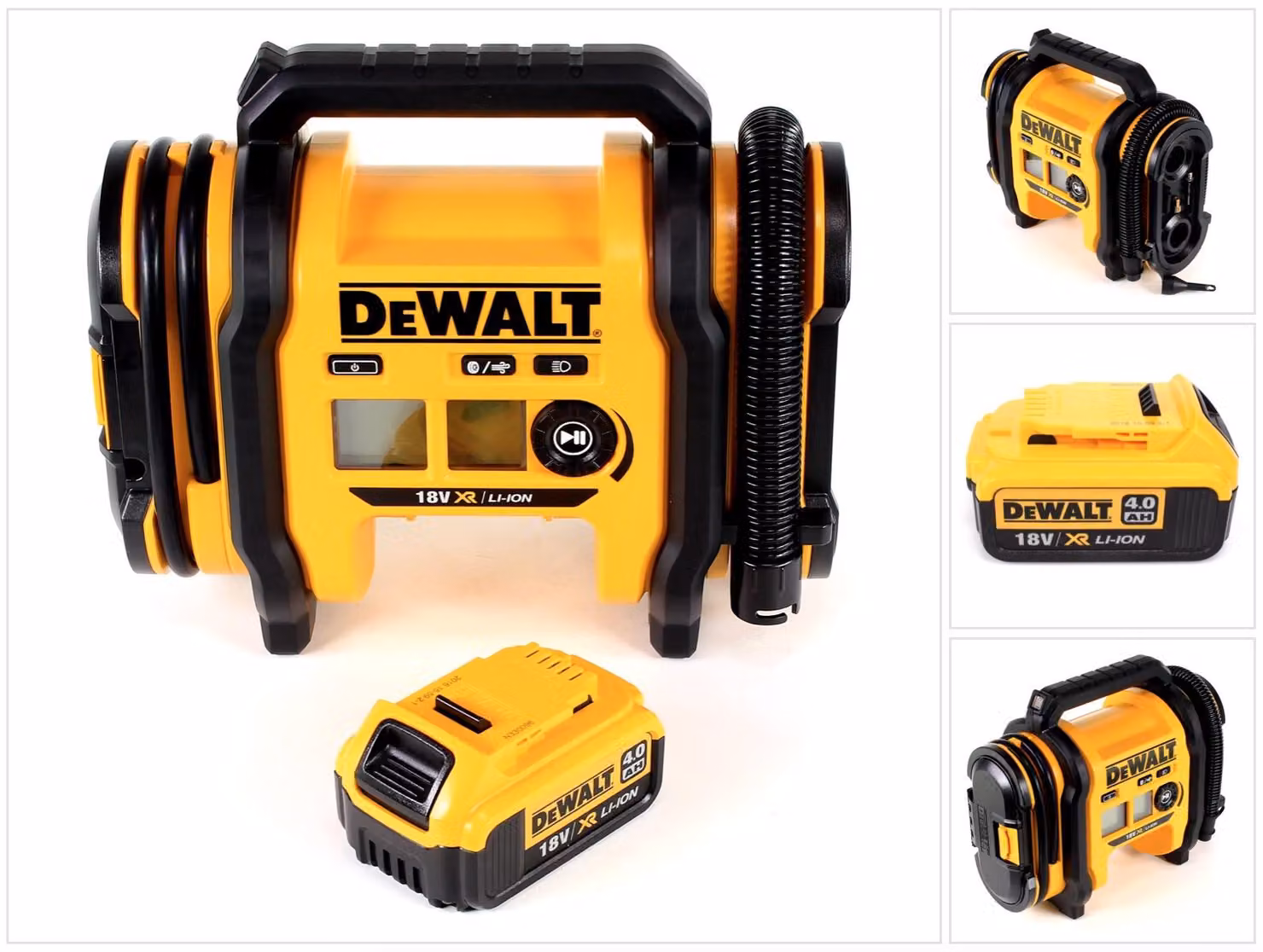 DeWalt DCC 018 Compressore a batteria 11 Bar 18V + 1x Batteria DCB 182 4,0 Ah - senza caricabatterie