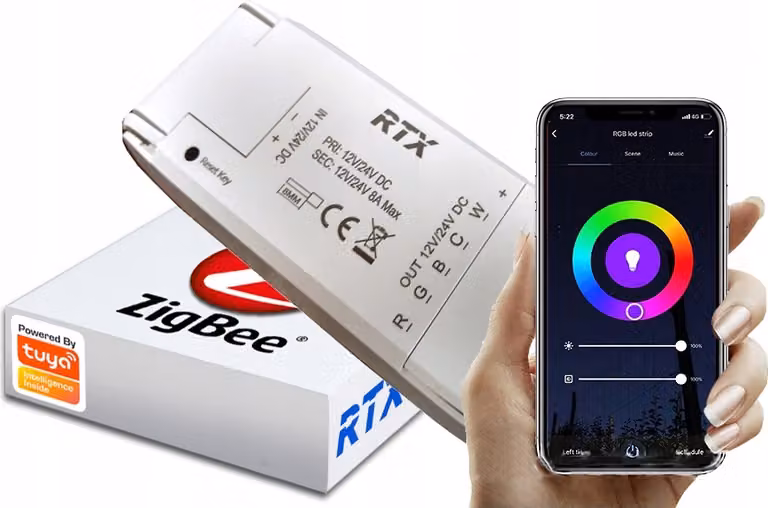 Unità di controllo LED 8A RGB CW ZIGBEE TUYA