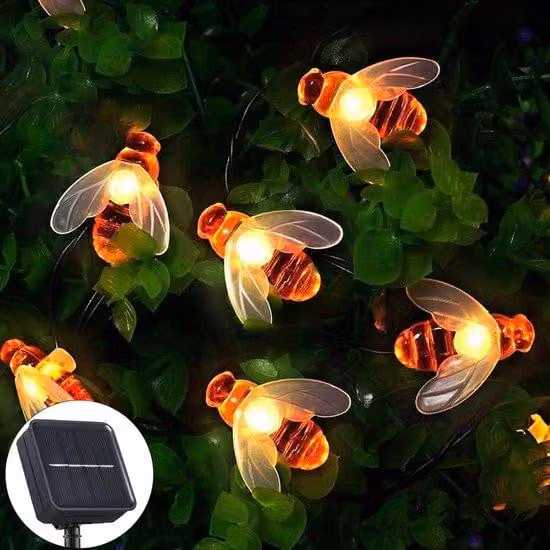 Lampade da giardino a energia solare con 20 LED, impermeabili, per esterni