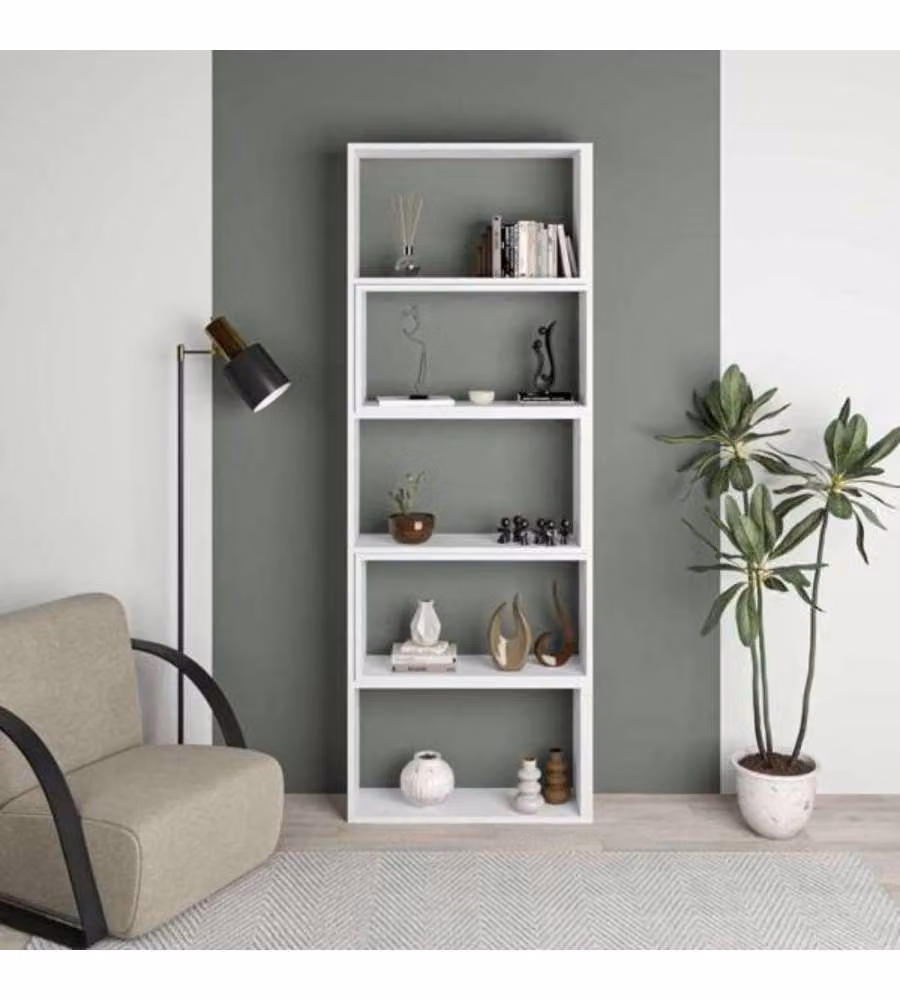 Libreria Wish estensibile angolare bianca 200h