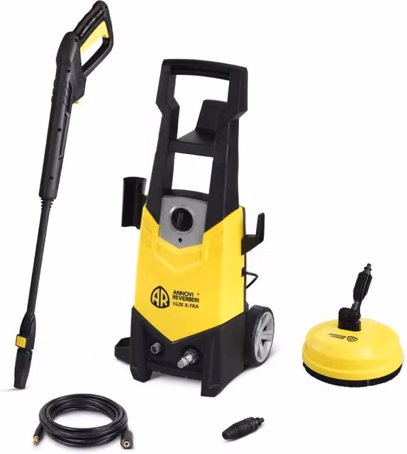Annovi Reverberi Idropulitrice AR 162K X-TRA ad Alta Pressione Gialla per Auto ed Esterni Casa (160 bar, 480 l/h, 2000 W)