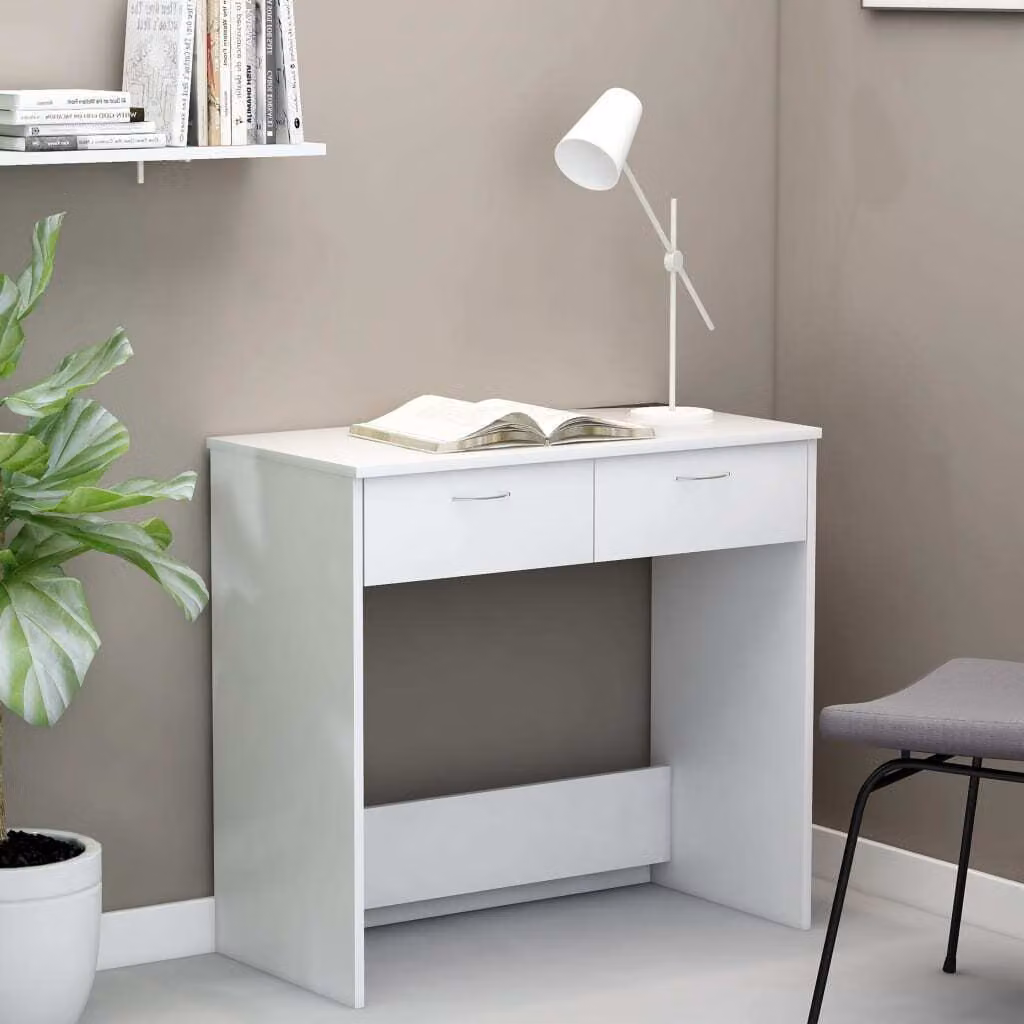 Maison Exclusive - Scrivania bianca 80×40×75 cm Materiale ligneo