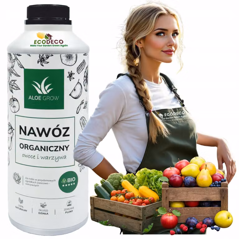 EcoDeco AloeGrow concime organico per ortaggi e frutta, fertilizzante naturale all'aloe per orto, piante e fiori