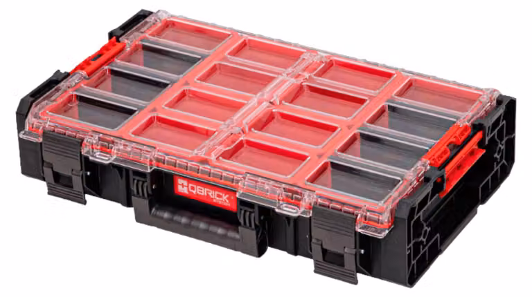 Qbrick System ONE Organiser XL 2.0 impilabile 582 x 387 x 131 mm 13,5 l IP66 con 6 inserti e 6 divisori