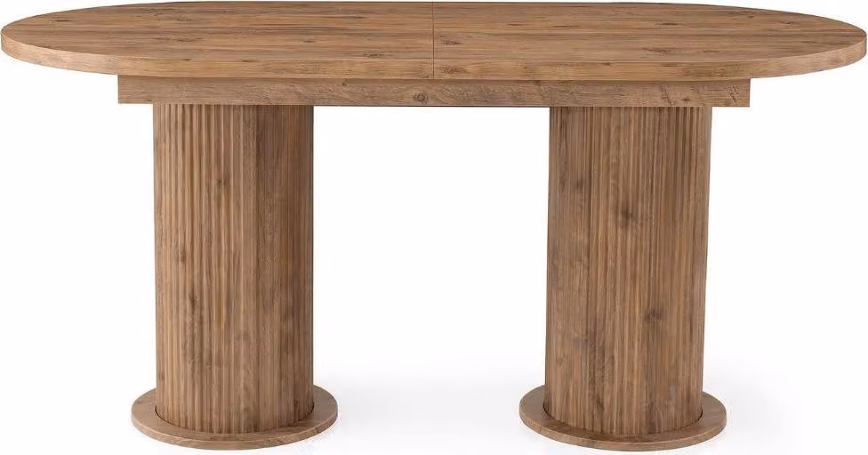 Calicosy - Tavolo da pranzo allungabile da 180 a 216 cm decorato in noce - GUSTO