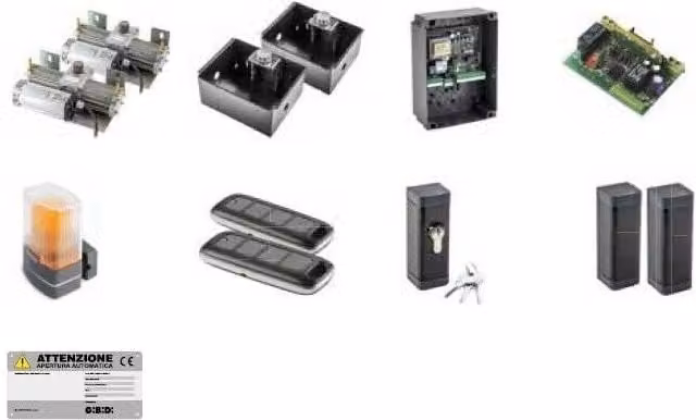 Kit di automazione per cancelli a battente Gibidi Floor850 K870/BFSLT 230V nero