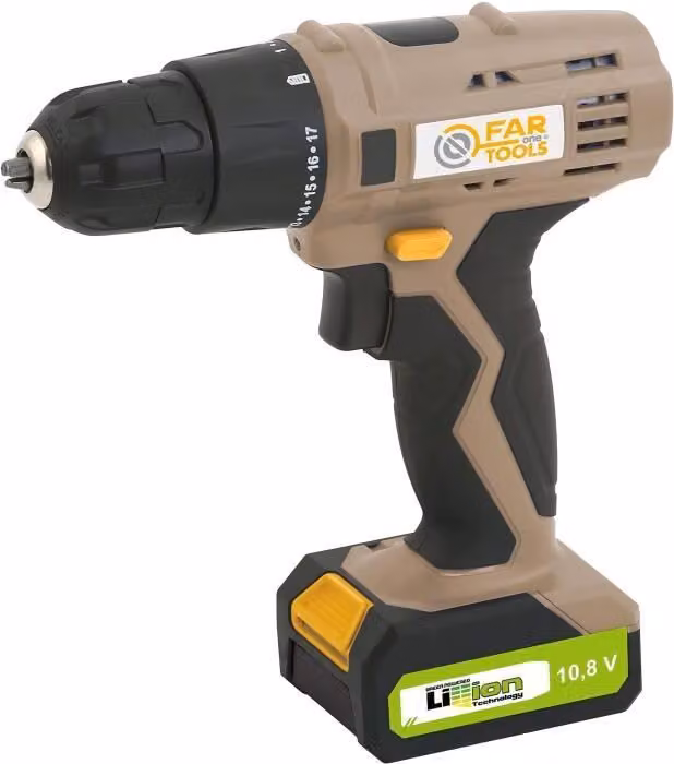Trapano avvitatore a batteria FARTOOLS LI 108, 10,8 V Li-ion, 12 Nm, mandrino 10 mm, 0-700 giri/min