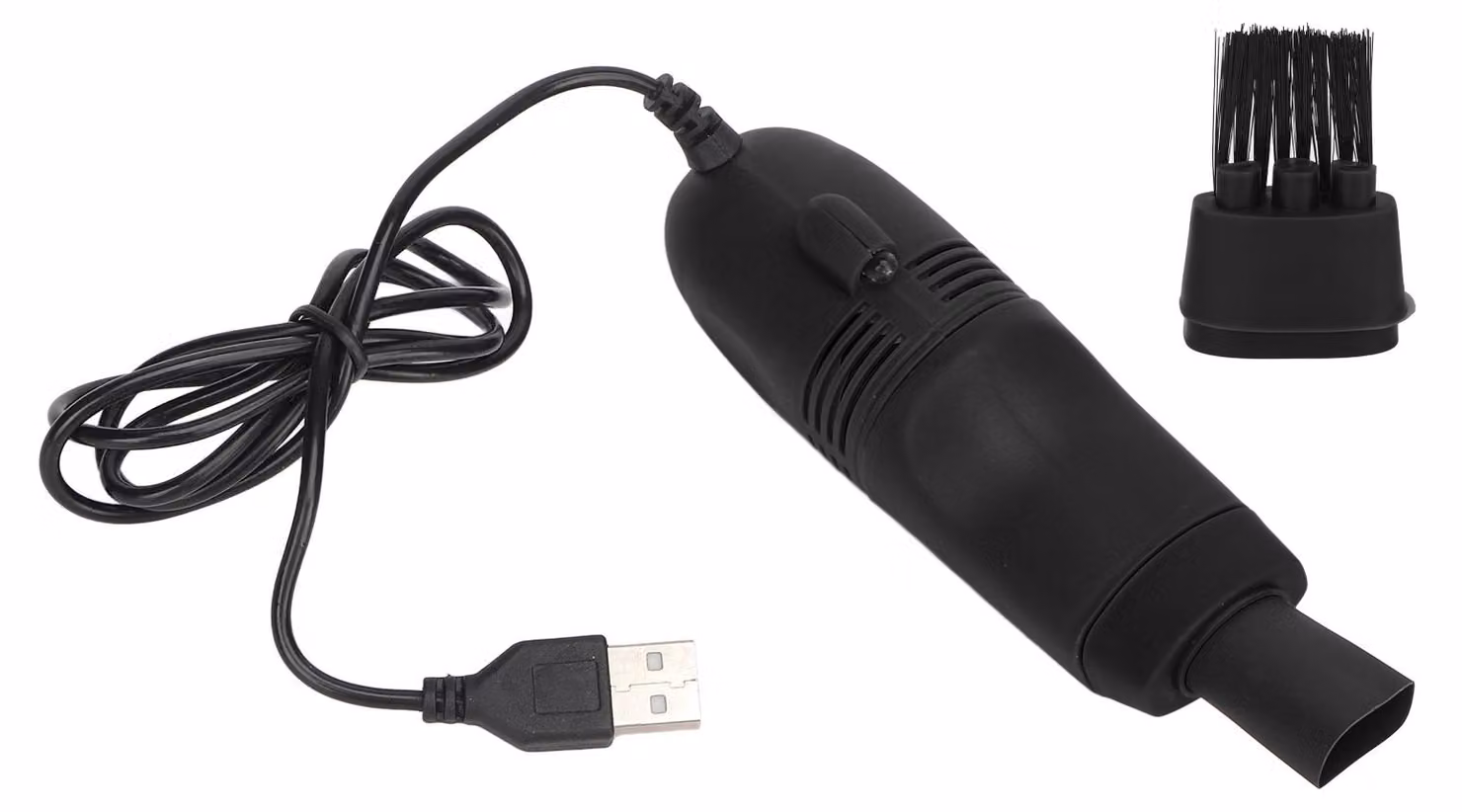 Mini pulitore per tastiera, portatile, grande aspirapolvere USB per nail art, computer, nero