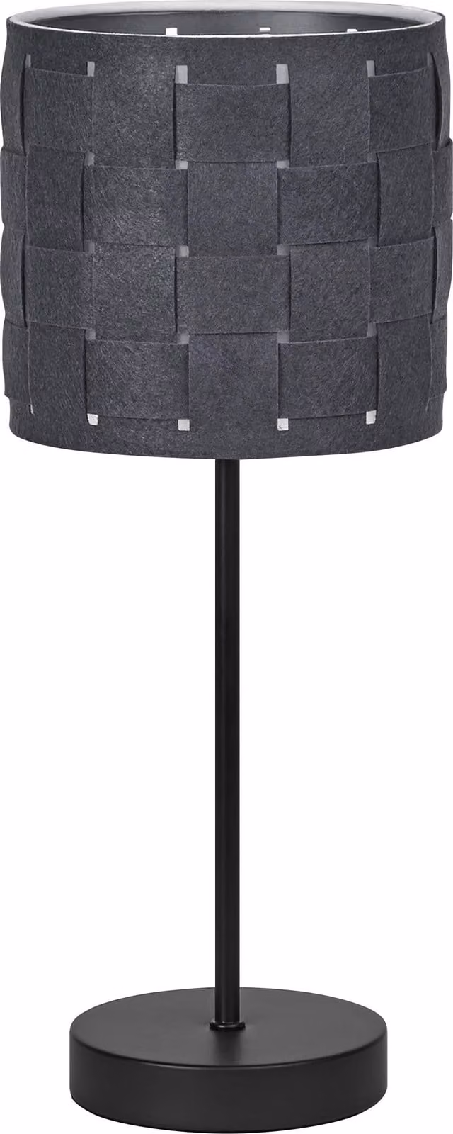 OSRAM Decor Felt Weaving Stand lampada da tavolo grigia in feltro e metallo, E14, diametro 160 mm, effetti luminosi caldi grazie al paralume intrecciato, sostenibile grazie alla sorgente luminosa sostituibile, facile installazione
