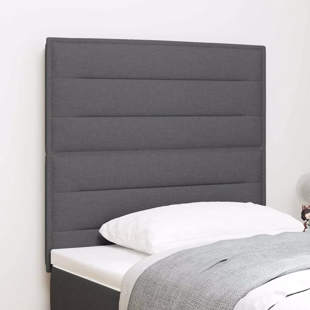 Testiera per letto con illuminazione LED vidaXL in tessuto grigio, Larghezza: 100 cm