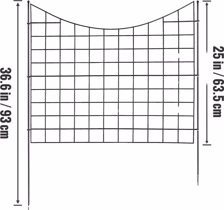 Recinzione da giardino, installazione senza scavo, barriera per animali, 38,5x29,5 in 5pz-a