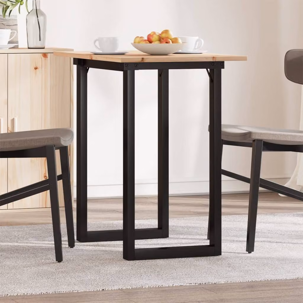 Maison Exclusive - Tavolo da Pranzo Telaio a O 80x50x75 cm Legno Pino e Acciaio