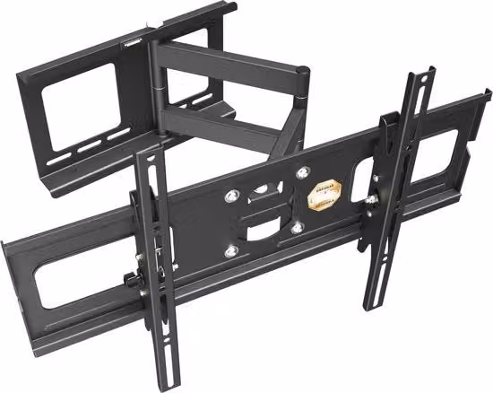 Supporto TV per parete per schermo da 40 a 75 pollici, universale per schermi piani e curvi, con braccio inclinabile e girevole, fino a 95 kg e VESA 600 (400) x 400 mm.