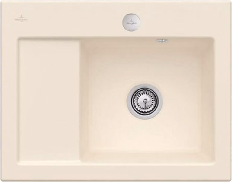 Lavello da cucina Villeroy&Boch, lavello da cucina Subway 45 Compact Ivory 650x510mm, larghezza base 45cm