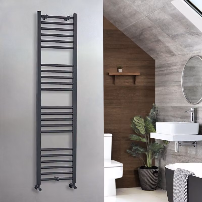 Scaldasalviette di Design Antracite - Termoarredo Bagno Piatto - 540W - Artle