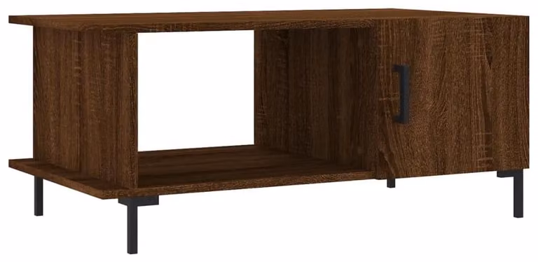 Tavolino da salotto effetto legno noce, dimensioni 90x50x40 cm