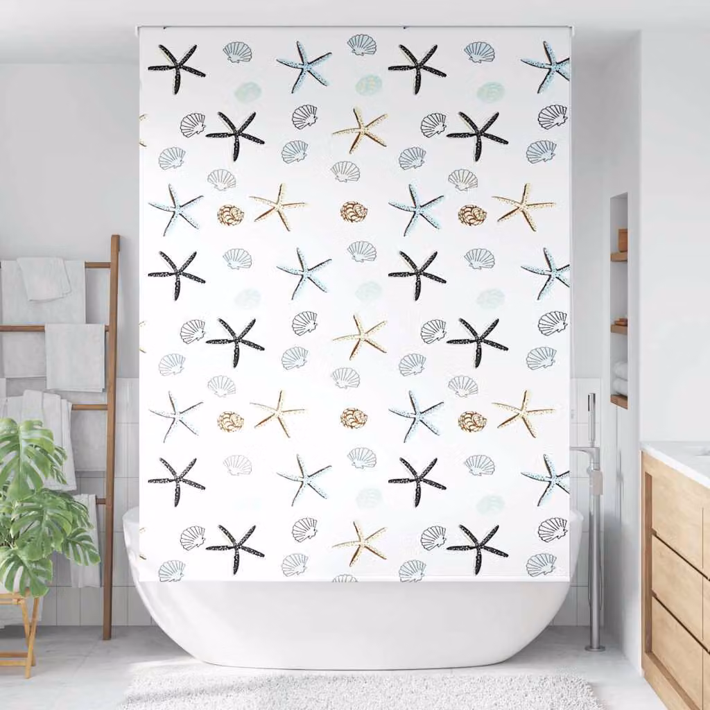 vidaXL Tenda a Rullo Doccia 150x240 cm Larghezza Tessuto 146 cm