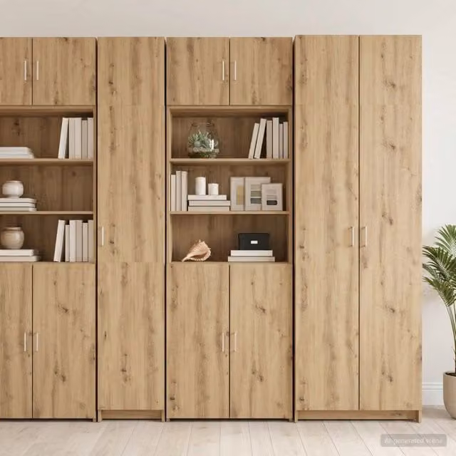 Armadio per la conservazione con ripiani Rovere Artigianale 3446668