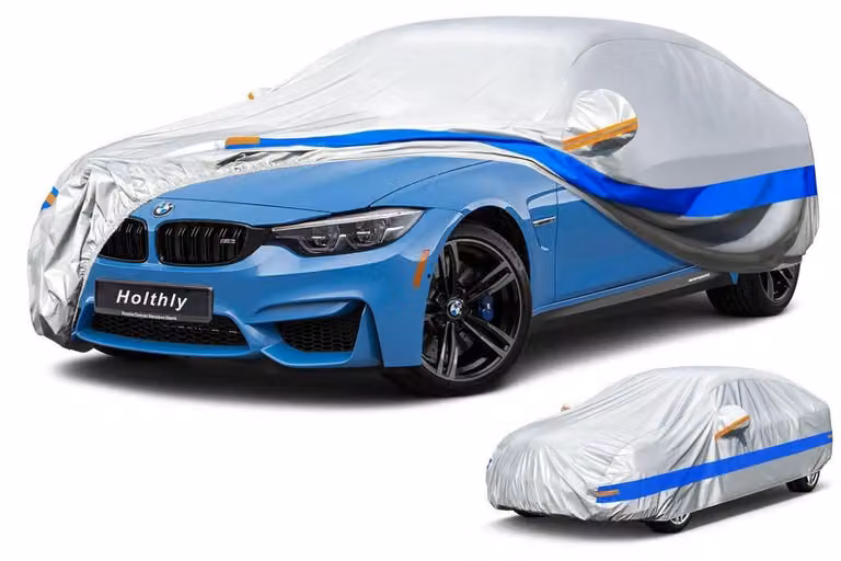 Copertura impermeabile e traspirante, color grigio-blu, taglia 3XL, per auto berlina, lunghezza 470-490 cm