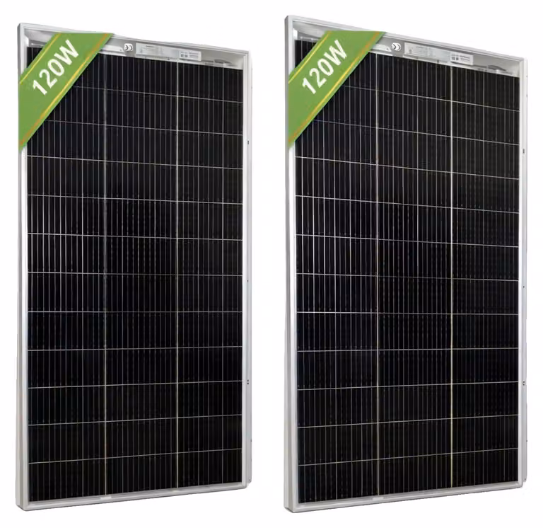 Pannello solare, alta efficienza, design resistente, 2 pannelli da 120 W