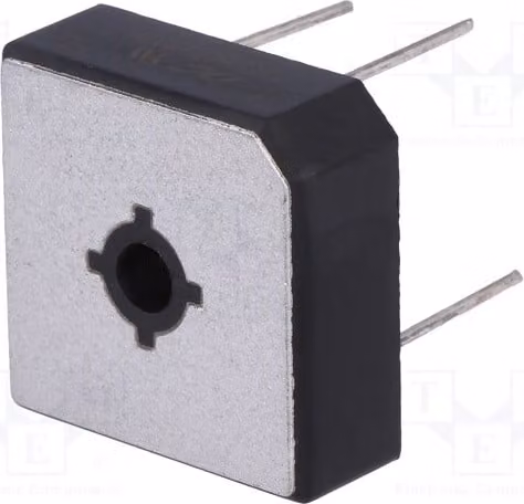 1x Raddrizzatore a ponte monofase: If (corrente diretta): 50A, Umax (tensione massima): 1000V, Ifsm (corrente di cortocircuito): 500A, modello BR5010W, monofase