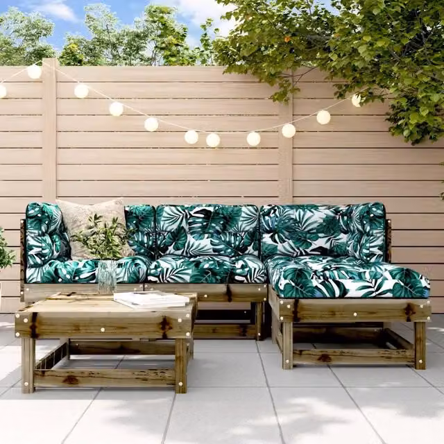 Set Salotto da Giardino 5 pz in Legno Impregnato di Pino 3186171